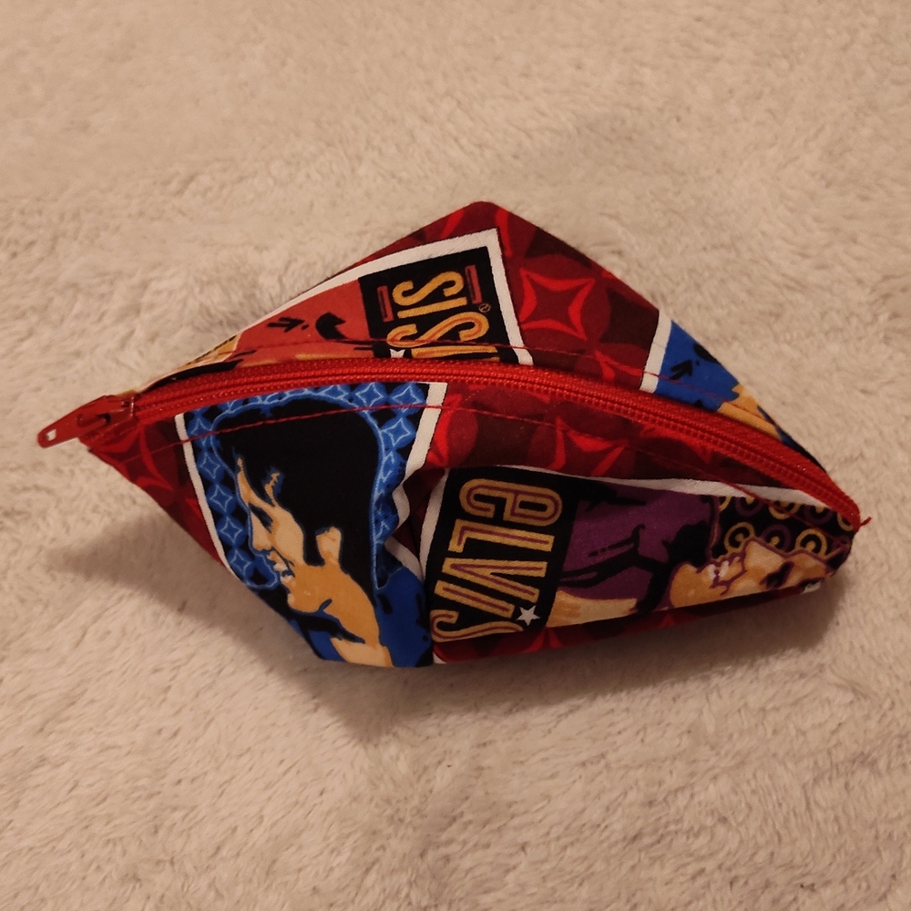 Colorful Zipper Pouch with Elvis Design